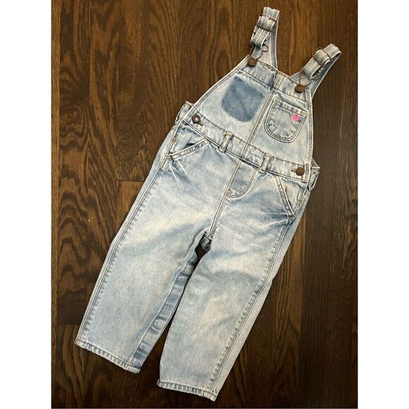 OSHKOSH B’Gosh Toddler Girls 18-24 Months Denim Overalls - Picture 1 of 3